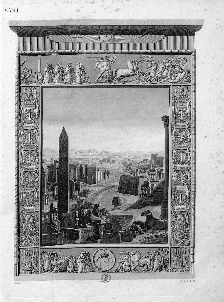 Frontispício do primeiro volume de imagens das Antiquités. Imagem: © Universitätsbibliothek Heidelberg.